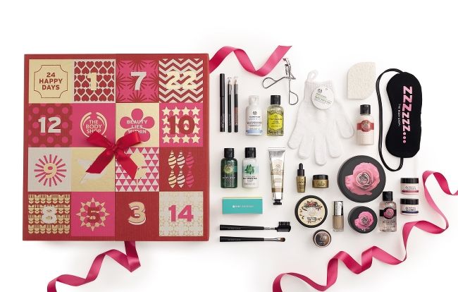 Calendrier de l'avent deluxe the body shop à 99€