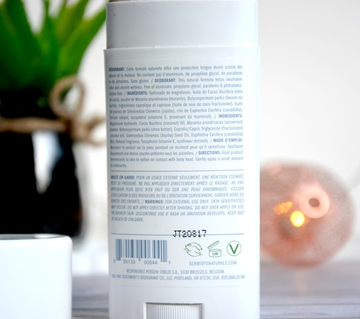 composition déo schmidt's